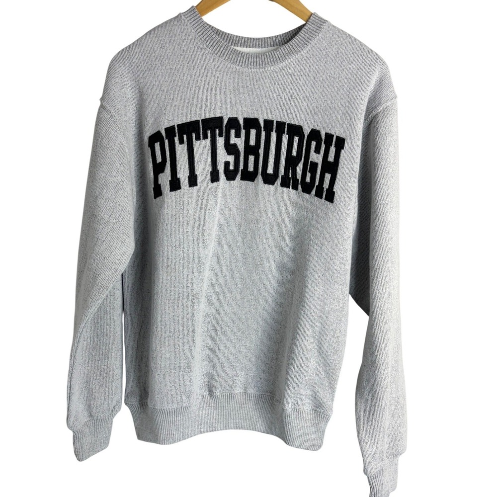 New York Popular Pittsburgh Sweatshirt Mens Medium Grey Collegiate‎ Crewneck